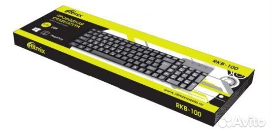 Клавиатура проводная Ritmix, RKB-100, цвет: чёрный
