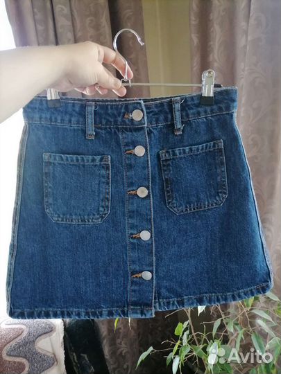 Джинсовая юбка bershka