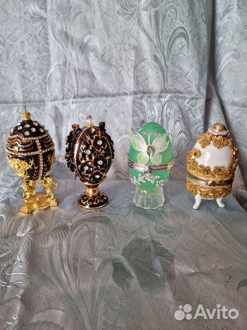 Подарочный набор копии яиц фаберже(4 штуки )