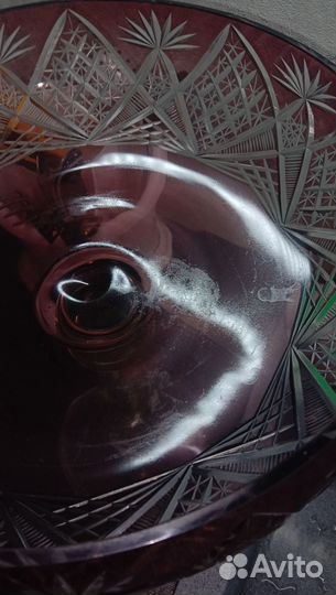 Ваза цветной хрусталь СССР