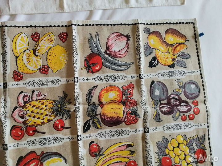 Полотенца и отрез лен СССР