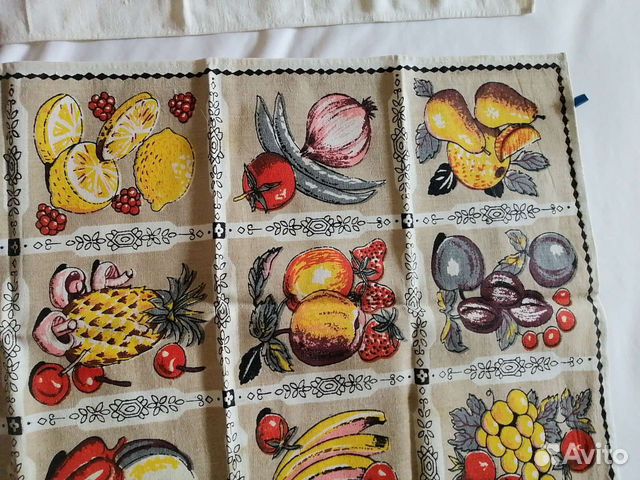 Полотенца и отрез лен СССР