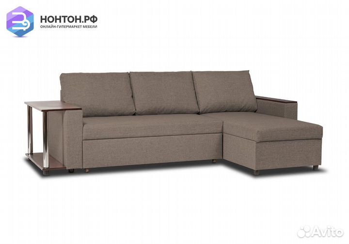 Диван угловой дельфин Форест бежевый