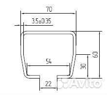 Шина направляющая для откатных ворот 6 метров