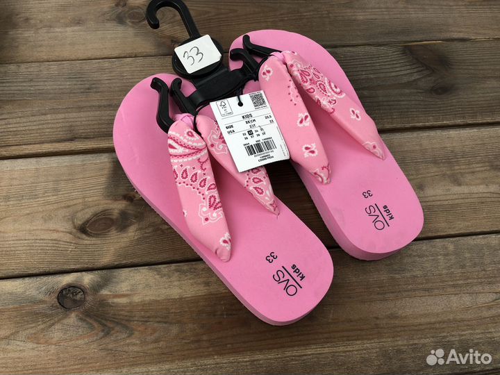 Детские шлепки сланцы для девочки новые OVS