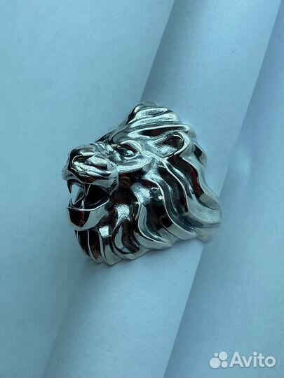Серебряное кольцо мужское «Лев»