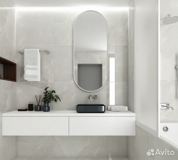 Onyx Royal Cloud Керамогранит светло-серый 80х80 полир