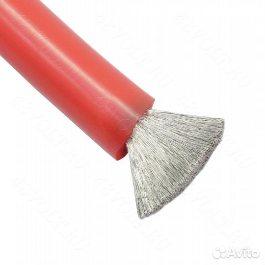 Силиконовый кабель 1 awg красный