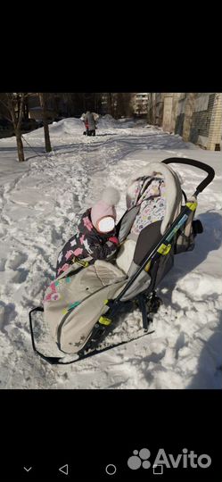 Детские санки коляска ника