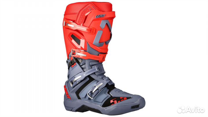 Мотоботы leatt boot 5.5 flexlock V23 серокрасный