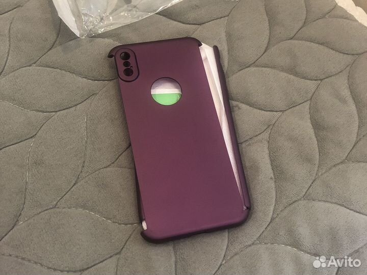 Чехол на iPhone х и защитное стекло