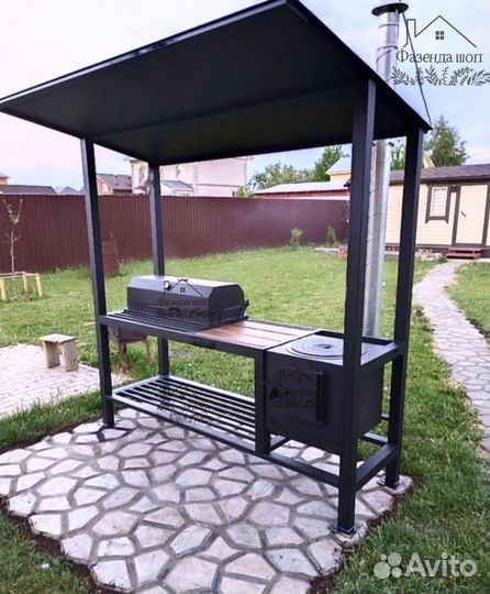 Мангал loft с крышей