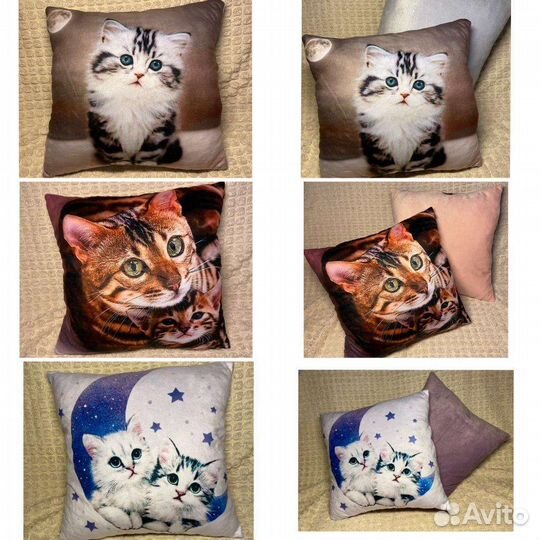 Подушка с котиками