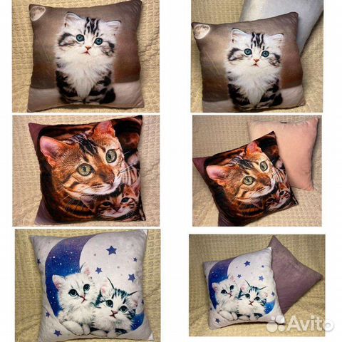 Подушка с котиками