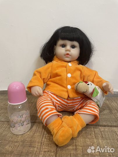 Кукла Реборн 42 см большая мягкая пупс