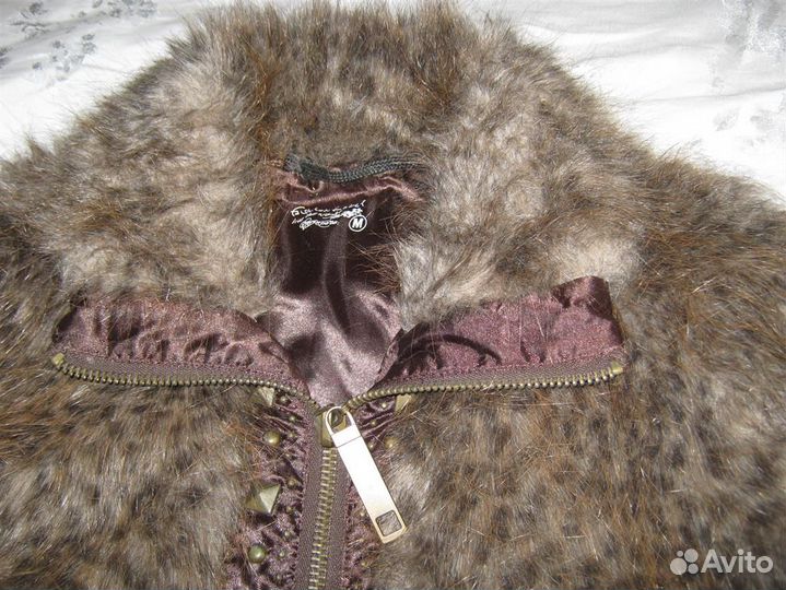 Куртка искусственный мех под леопард