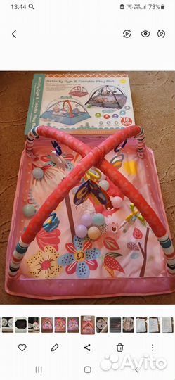 Развивающий коврик и пакет игрушек-погремушек