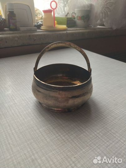 Серебряная вазочка, конфетница, сахарница