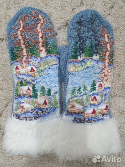 Варежки ручной работы