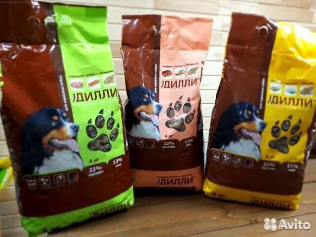 Корм для собак Дилли полнорационный