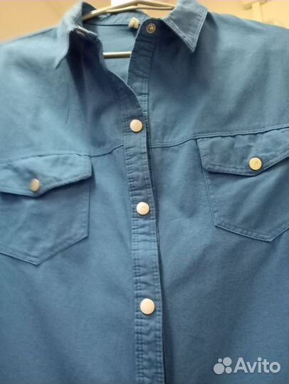 Рубашка женская джинсовая с мягкого хлопка