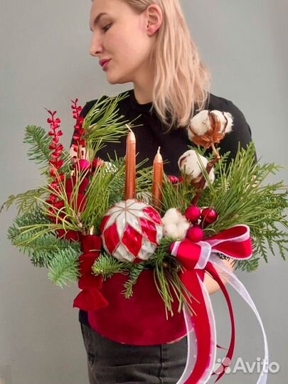 Новогодняя композиция из нобилиса