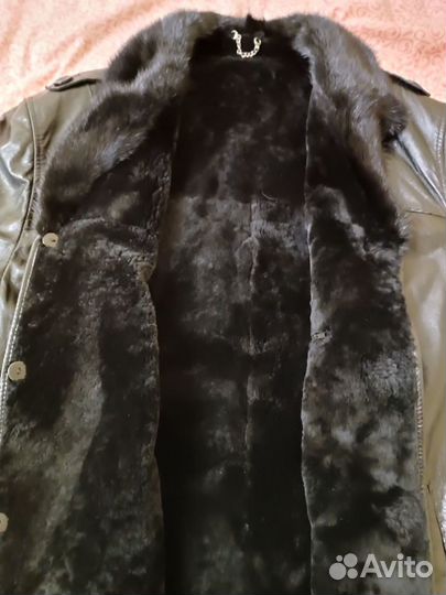 Кожаная куртка мужская зимняя