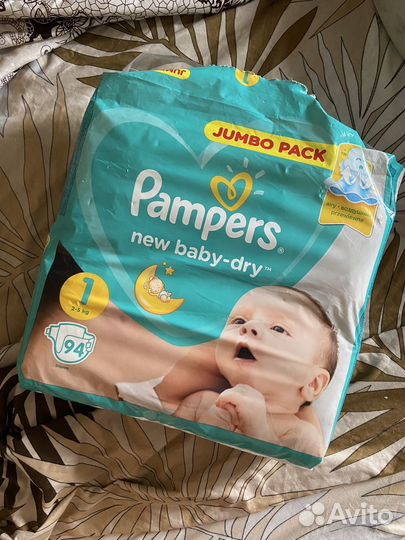 Подгузники pampers 1 new baby-dry