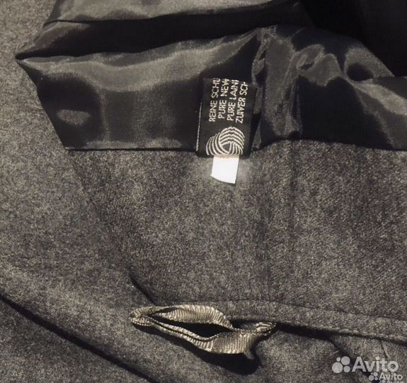 100% шерстяная юбка карандаш серого цвета