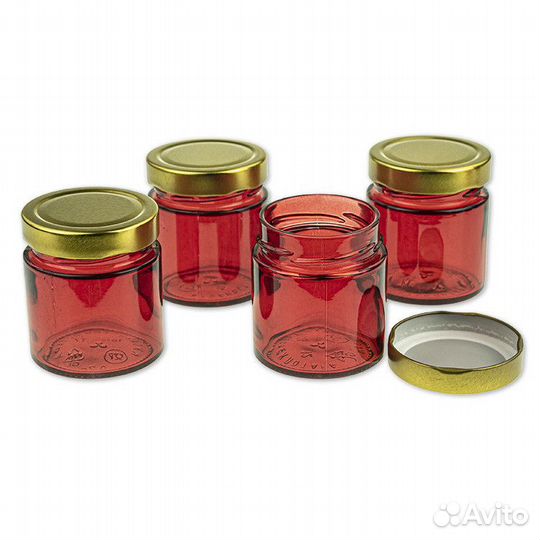 4 шт. Баночка для свечей 200 мл. (D66, гранат) с к