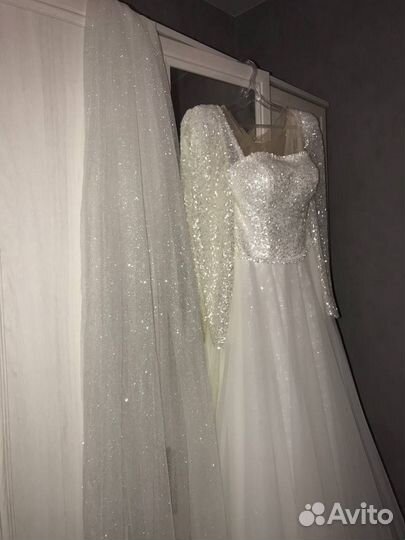 Свадебное платье 44 46 новое