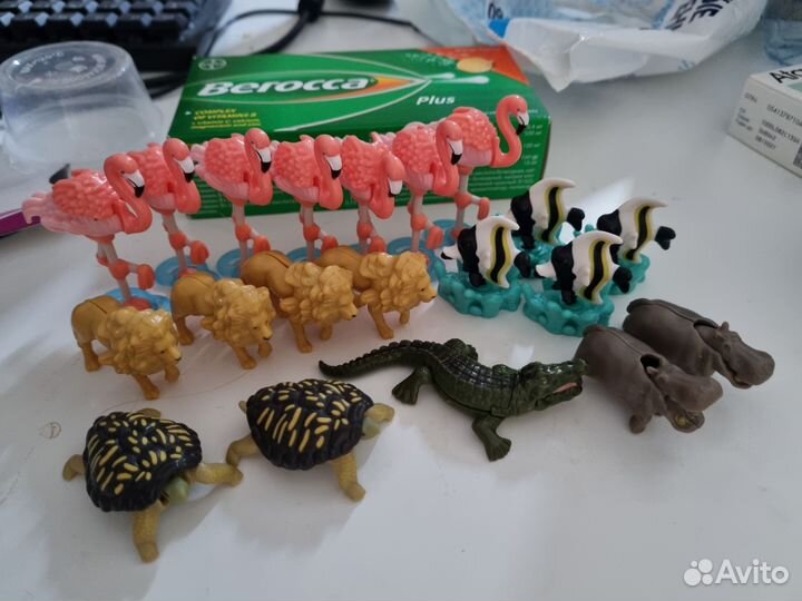Игрушки из киндера звери натюнс