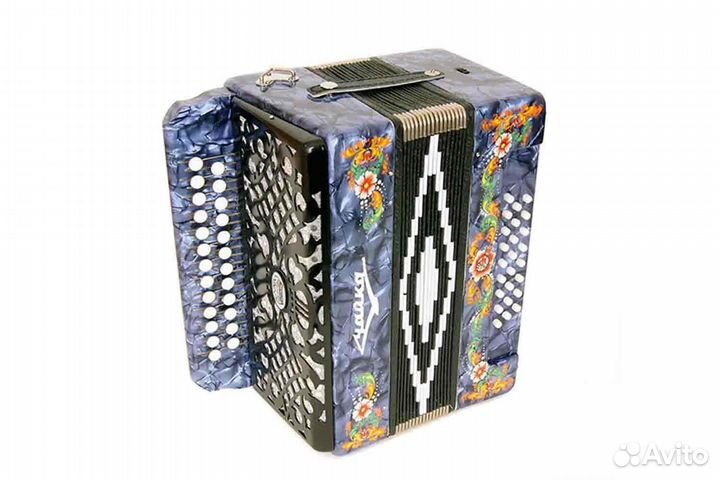 Гармонь Шуйская S6XL-A-BL Чайка 204 Синяя Новая