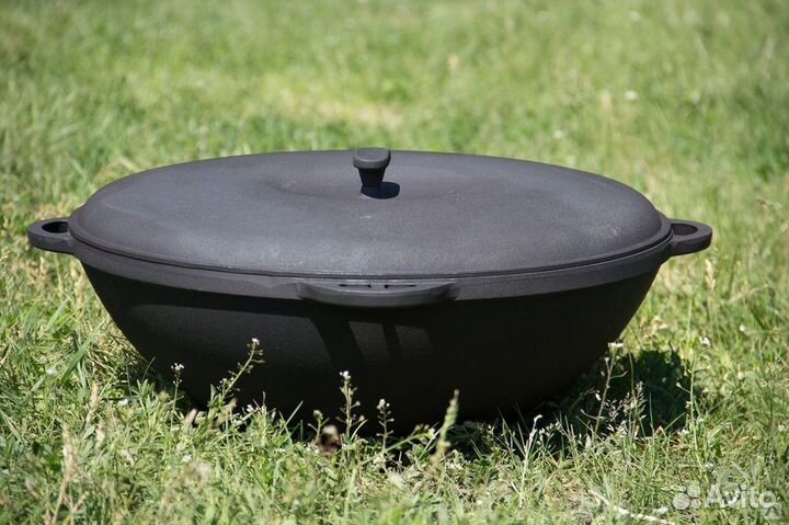 Казан с чугунной крышкой 16 л