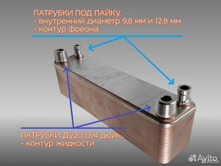 Испаритель и конденсатор фреона паяный