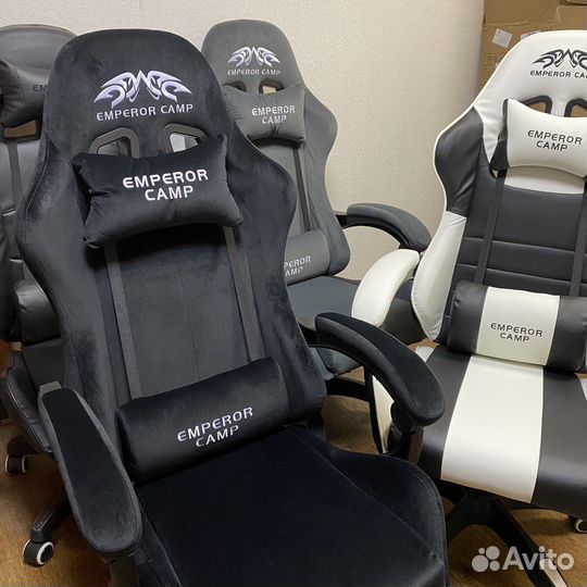 Игровое компьютерное кресло. Тканевое. Новое