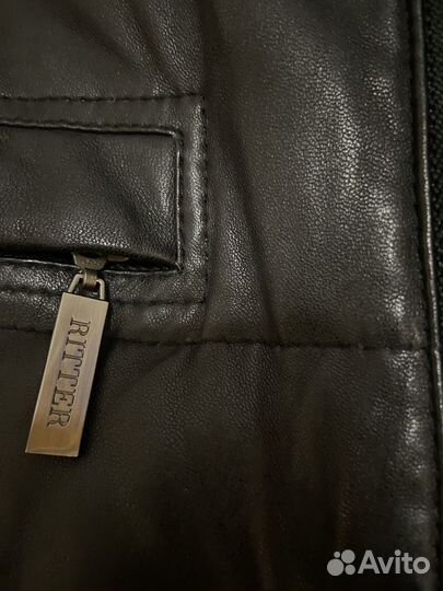 Куртка кожаная мужская зимняя