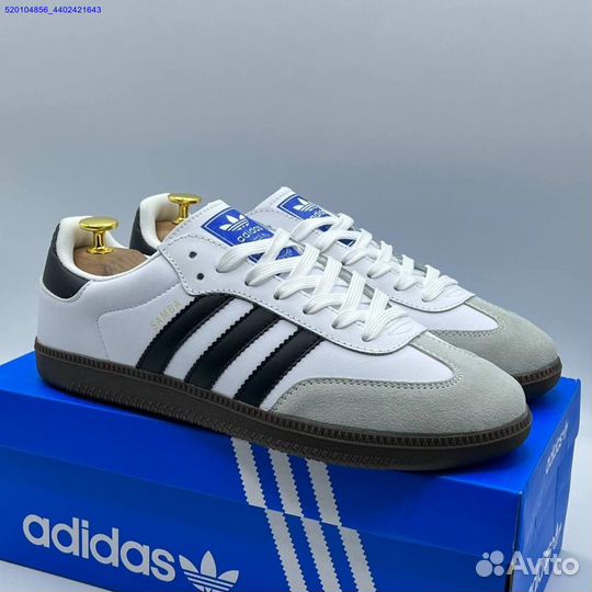 Кроссовки Adidas Samba White/Black (Арт.86539)