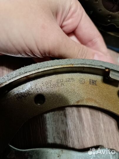 Колодки тормозные барабанные на solaris