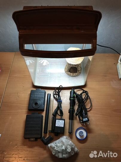 Аквариум jebo R331, 20л без швов в комплекте