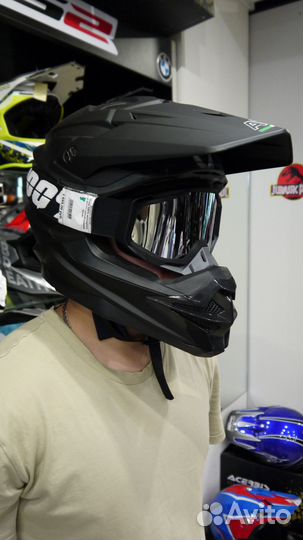 Мотошлем AiM JK803 кроссовый Black Matt