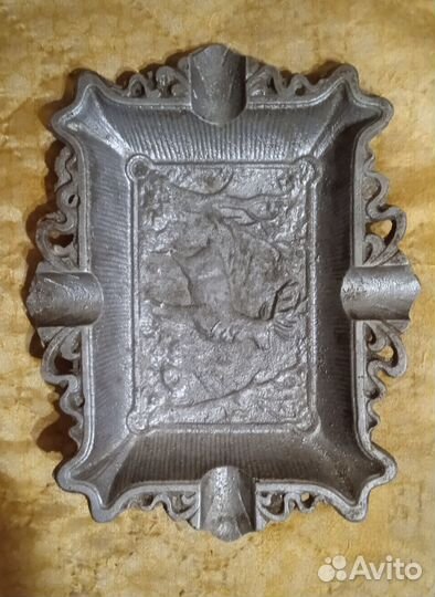 Пепельница антикварная,олень,к.19-н.20в,Германия