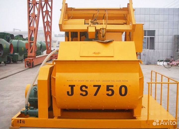 Двухвальный бетоносмеситель без скипа JS-750