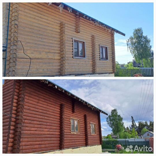 Покраска деревянных домов