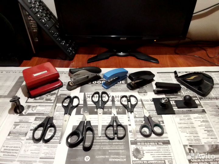 Степлеры, Ножницы, Печати и Дырокол