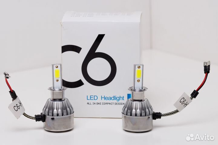 C6 LED Лампа Н3 18Ват 12-24V
