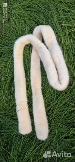 Норковый пояс черный и белый