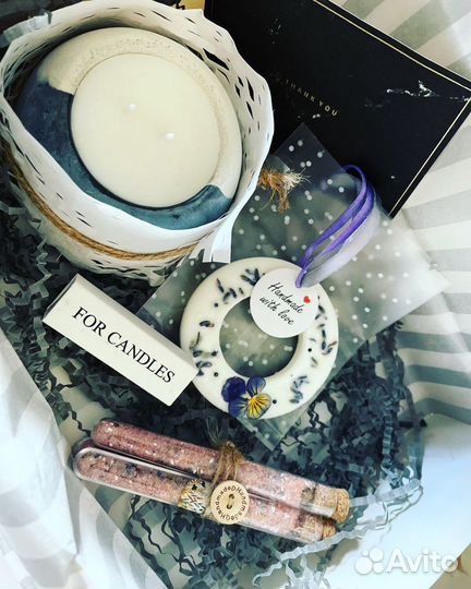 Подарочный набор с соевой свечой