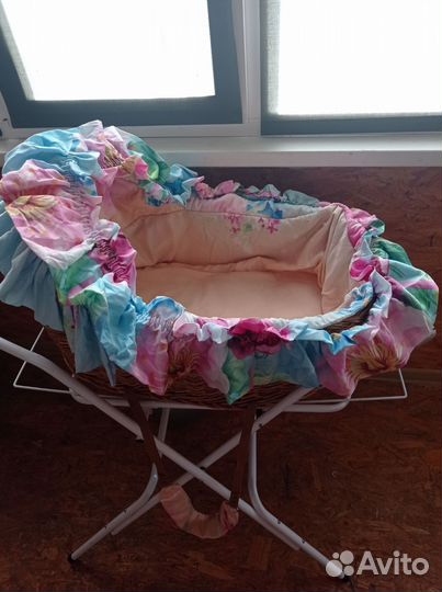 Детская люлька переноска плетенная