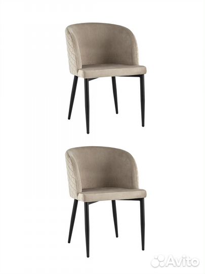 Стул Оскар велюр шампань 2 шт